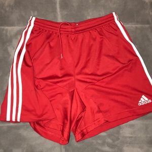 RED ADIDAS SHORTS